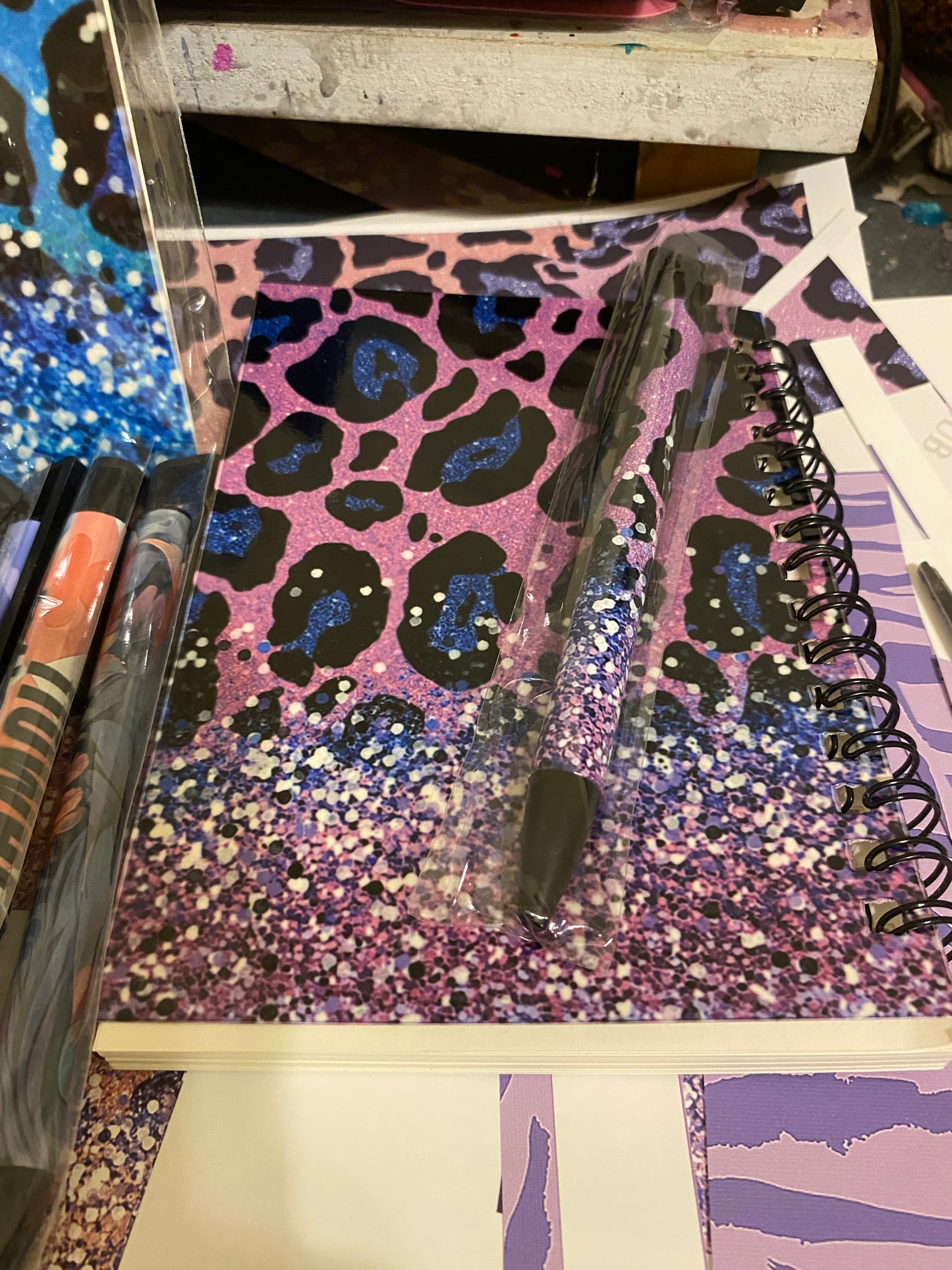 Customize notebook and pens